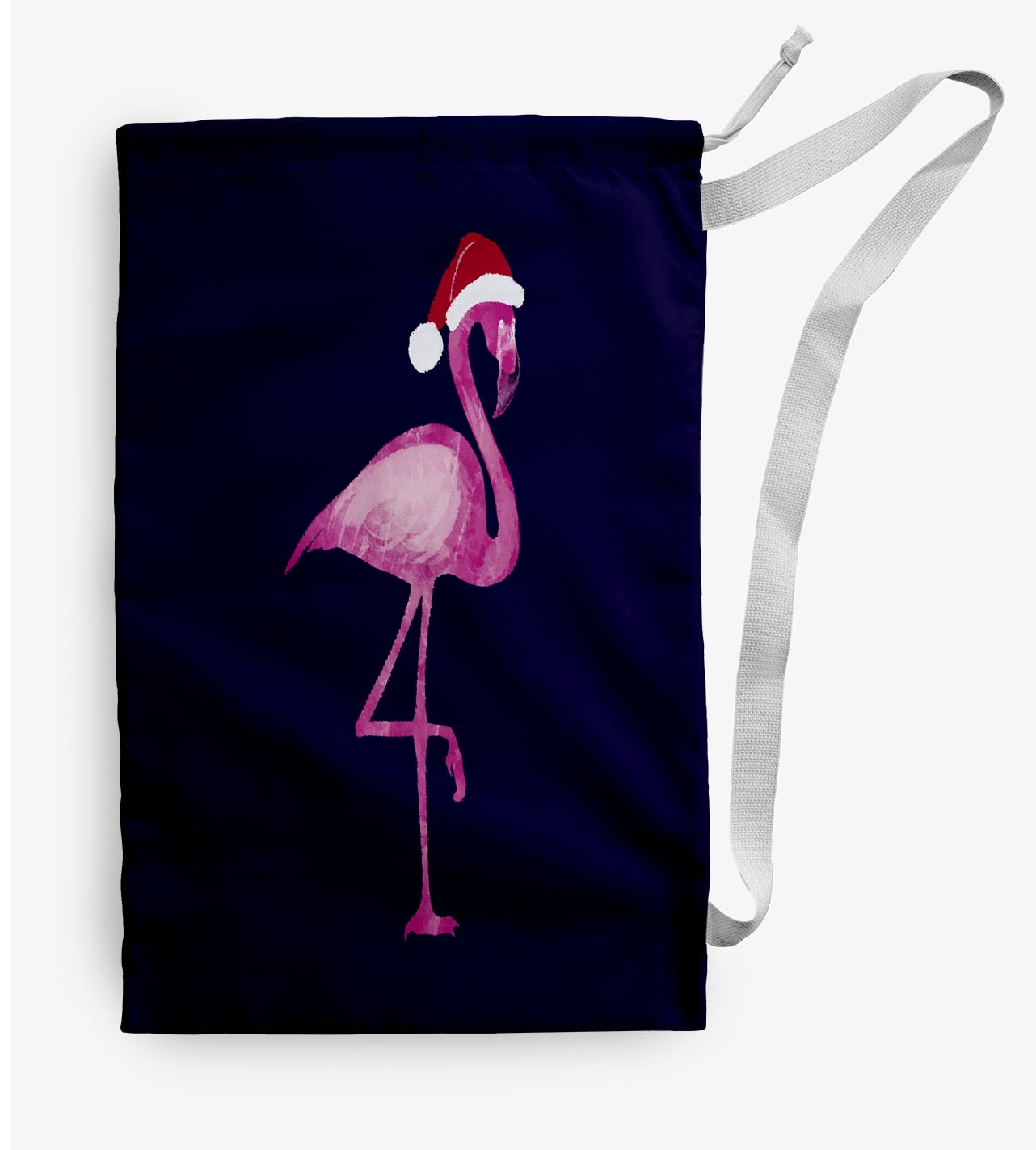 Simply Daisy Canvas Snow Bird 18 x 29 in Blue Laundry Bag