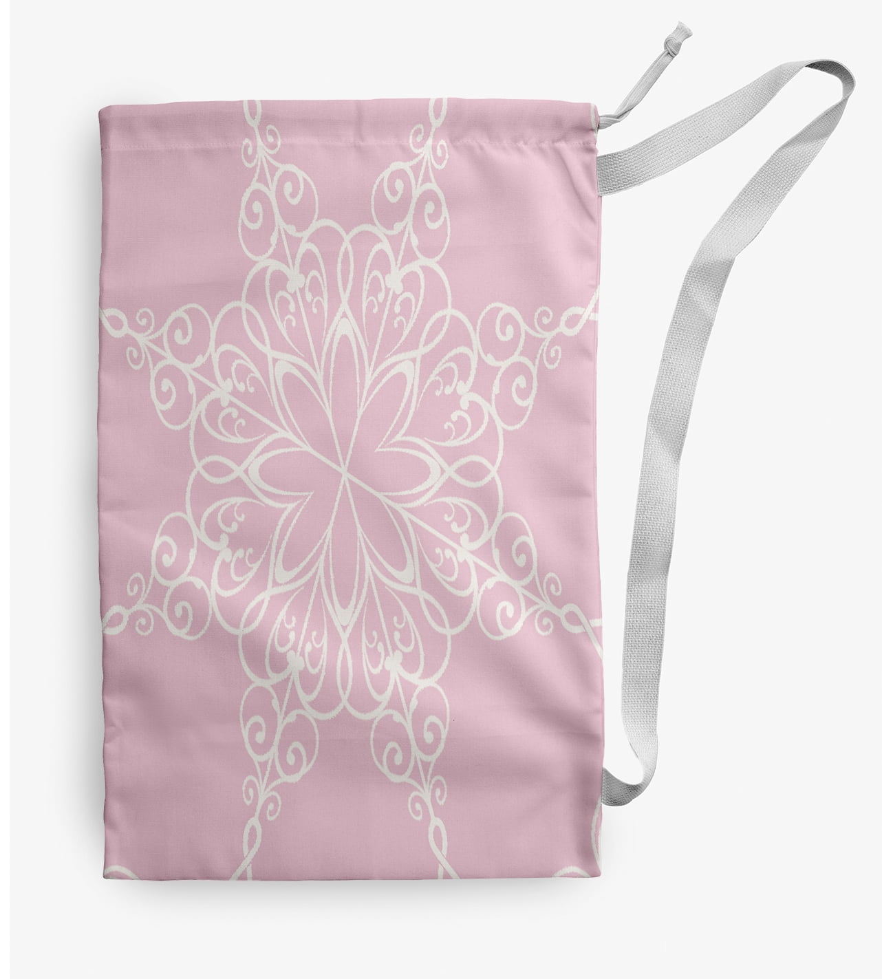 Simply Daisy Canvas Snowflake 28 x 36 in Pink Laundry Bag