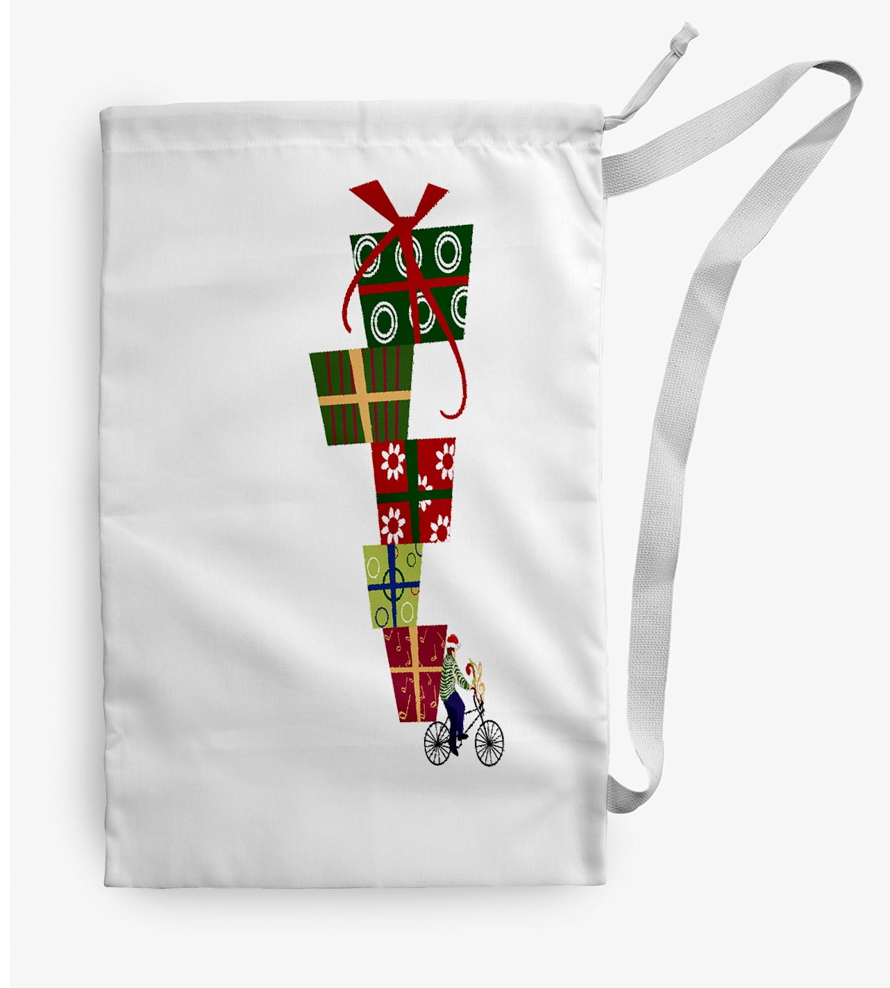 Simply Daisy Canvas Special Delivery 28 x 36 in White Laundry Bag