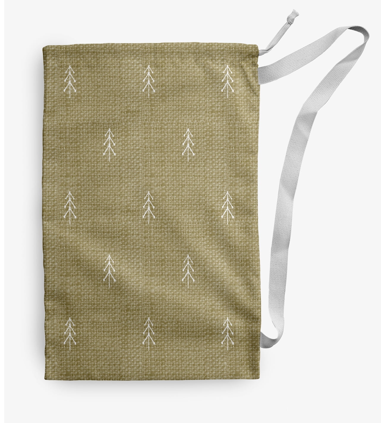 Simply Daisy Canvas Tree Pattern 28 x 36 in Lime Laundry Bag