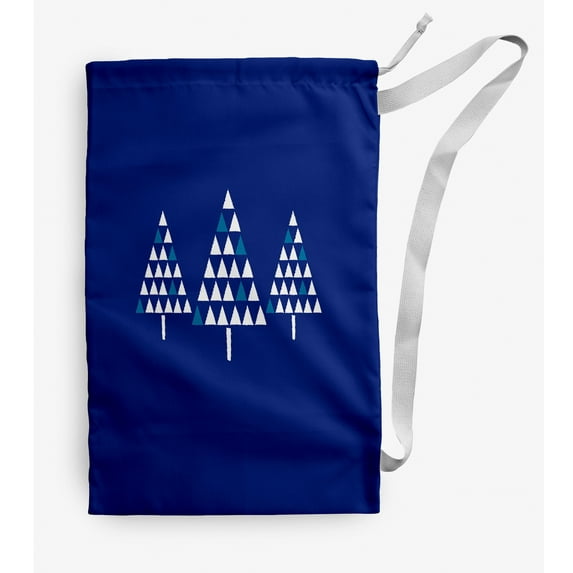 Simply Daisy Canvas Trio of Trees 28 x 36 in Blue Laundry Bag