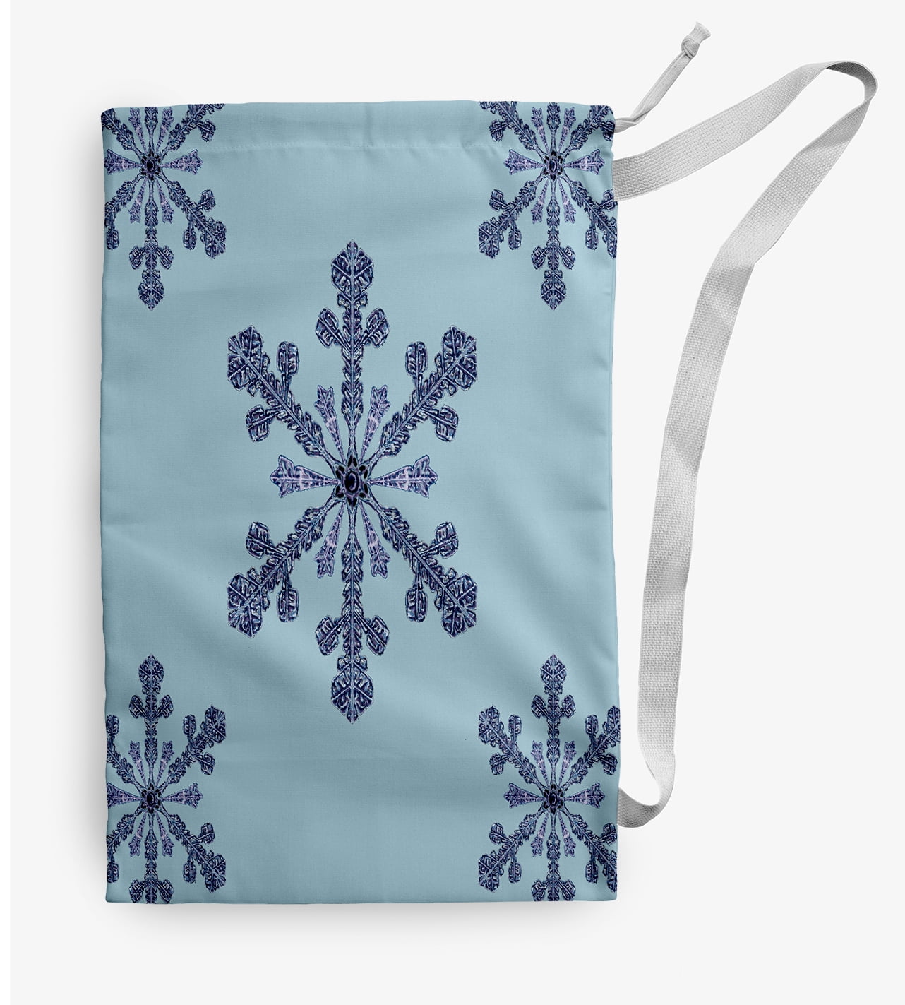 Simply Daisy Canvas Vail 28 x 36 in Blue Laundry Bag