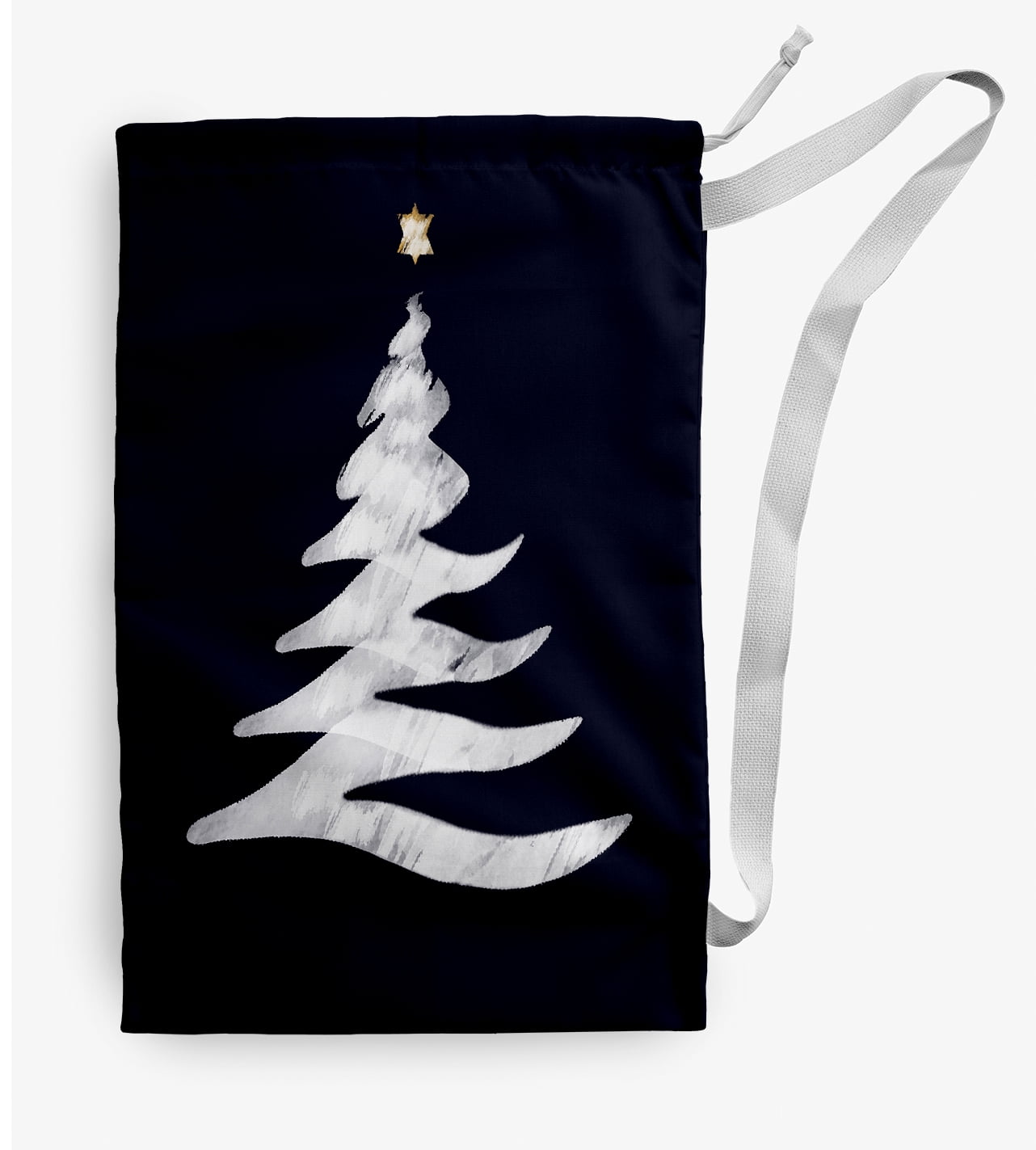 Simply Daisy Canvas Wishing Tree 18 x 29 in Navy Laundry Bag