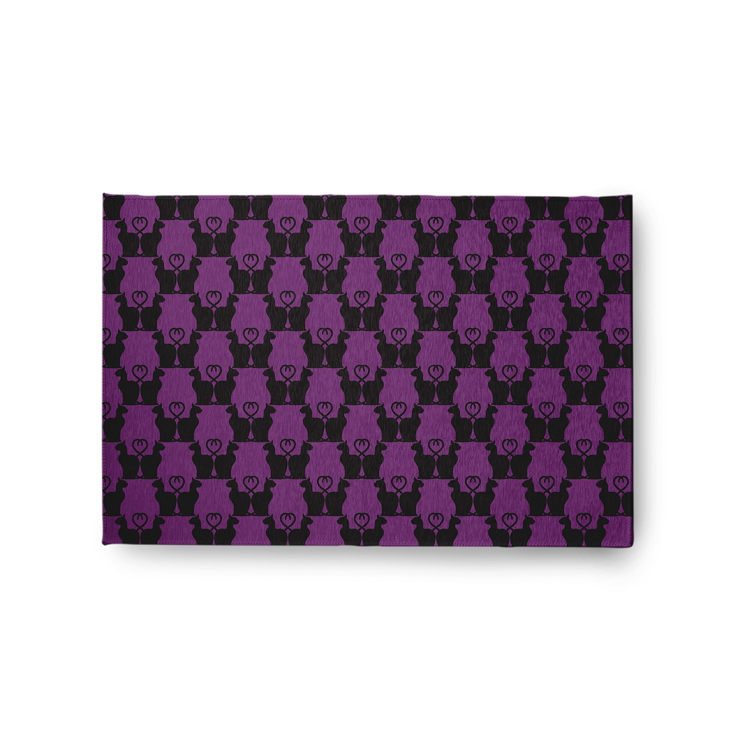 Simply Daisy Cat Clowder Amethyst Halloween Chenille Area Rug, 2' x 3'