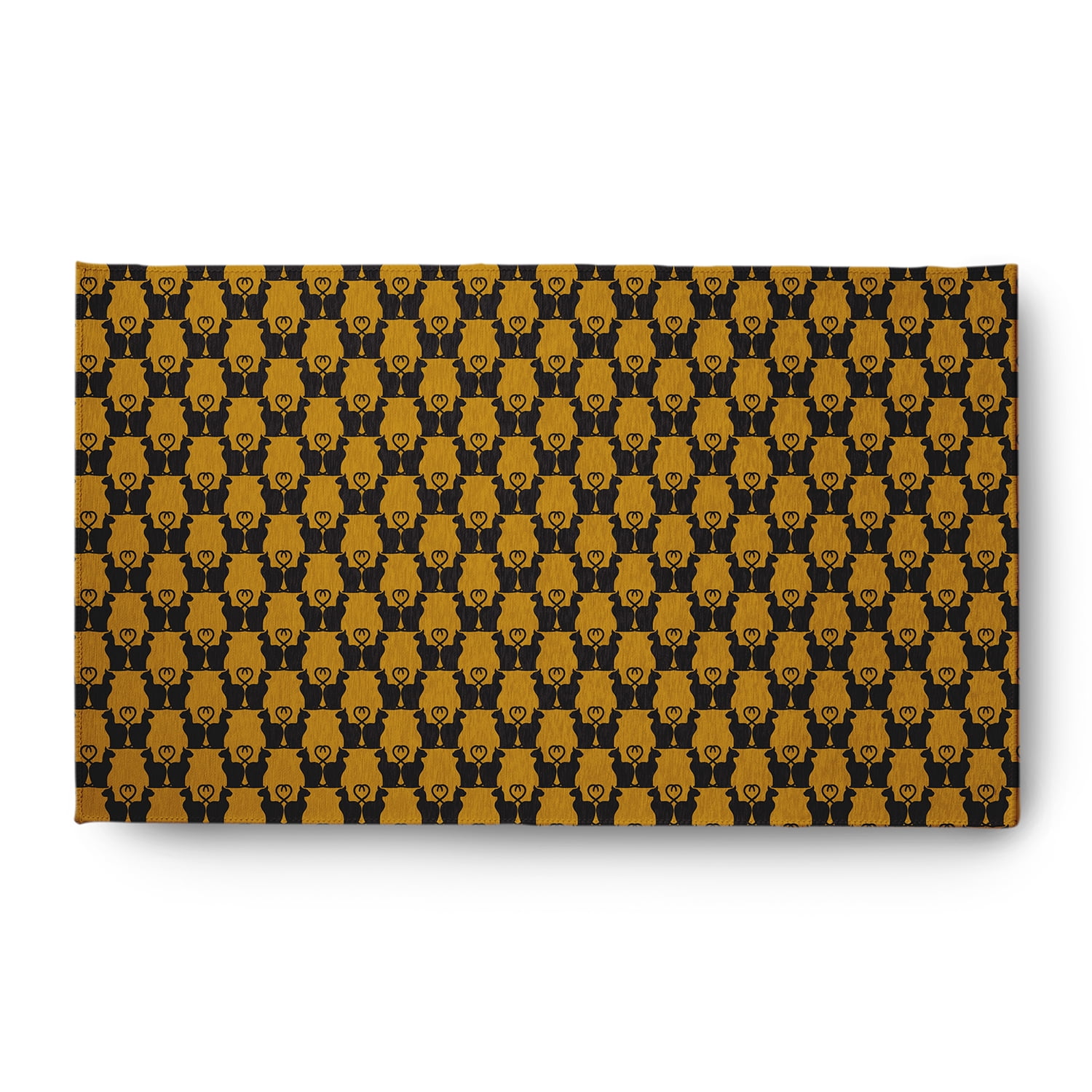Simply Daisy Cat Clowder Autumn Gold Halloween Chenille Area Rug, 3' x 5'