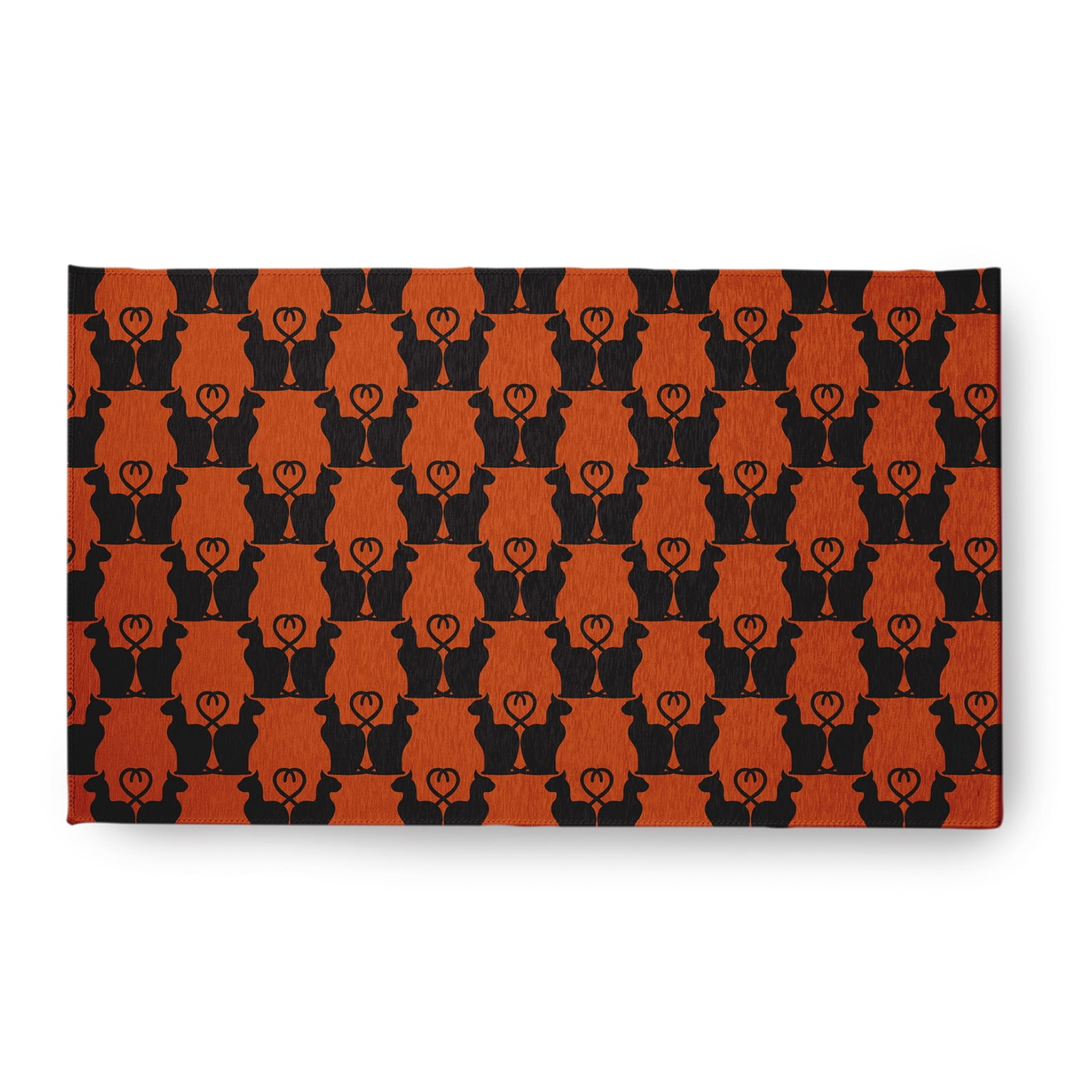 Simply Daisy Cat Clowder Sienna Halloween Chenille Area Rug, 18" x 30"