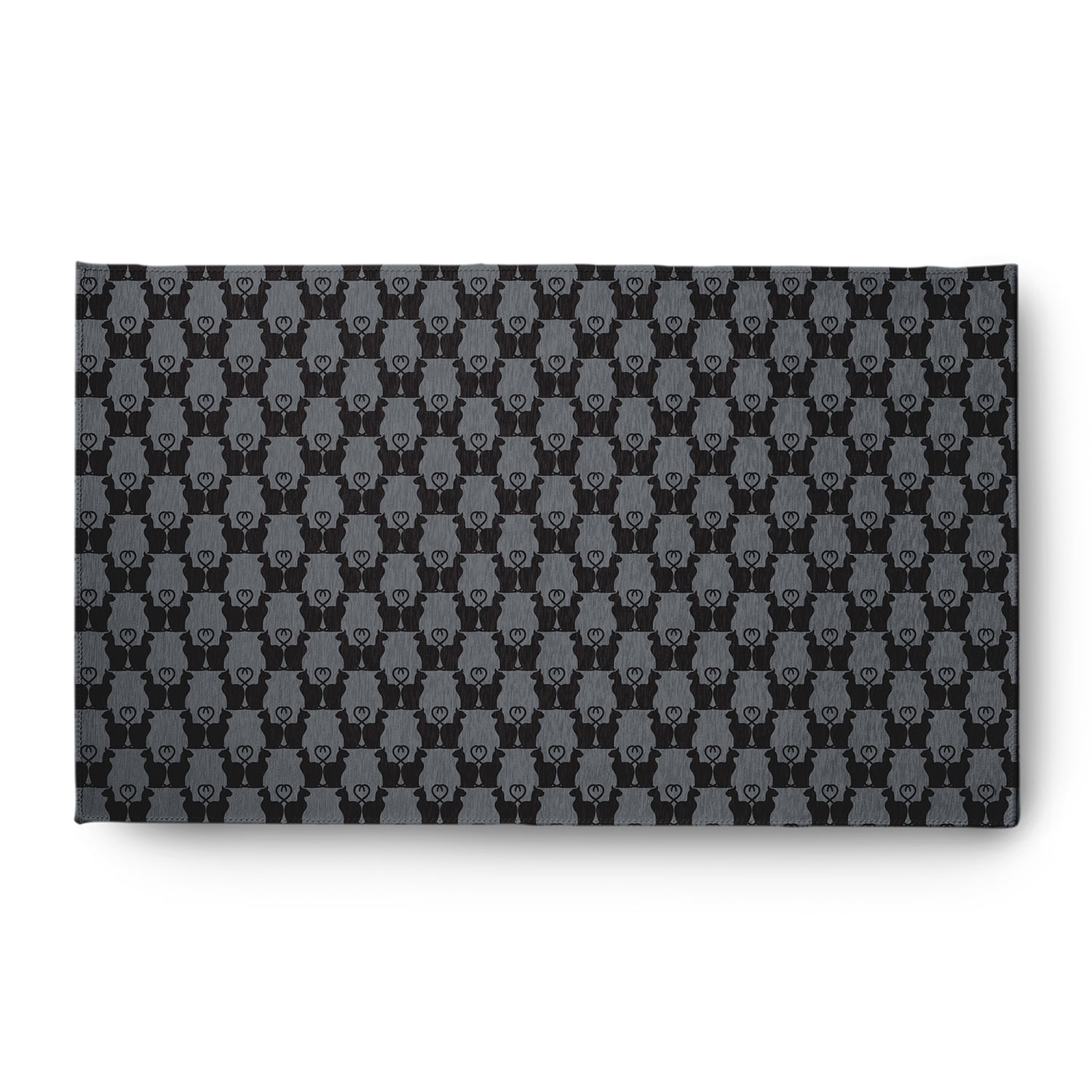 Simply Daisy Cat Clowder Steel Gray Halloween Chenille Area Rug, 3' x 5'