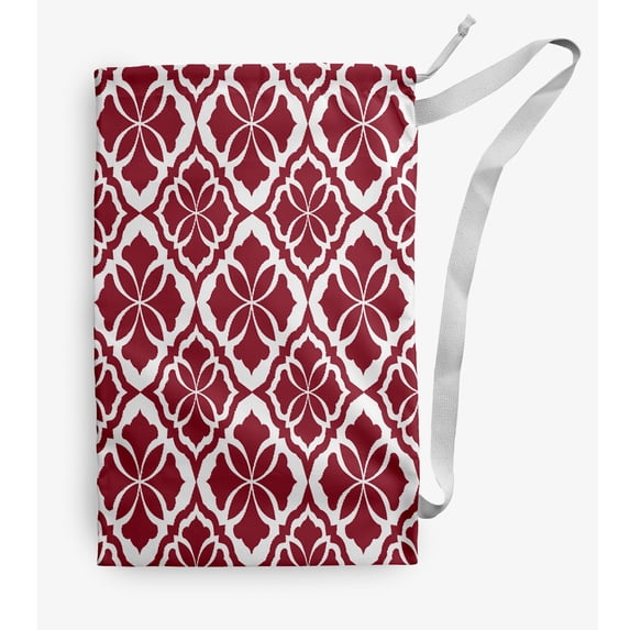 Simply Daisy Ceylon 18 x 29 in Red Laundry Bag