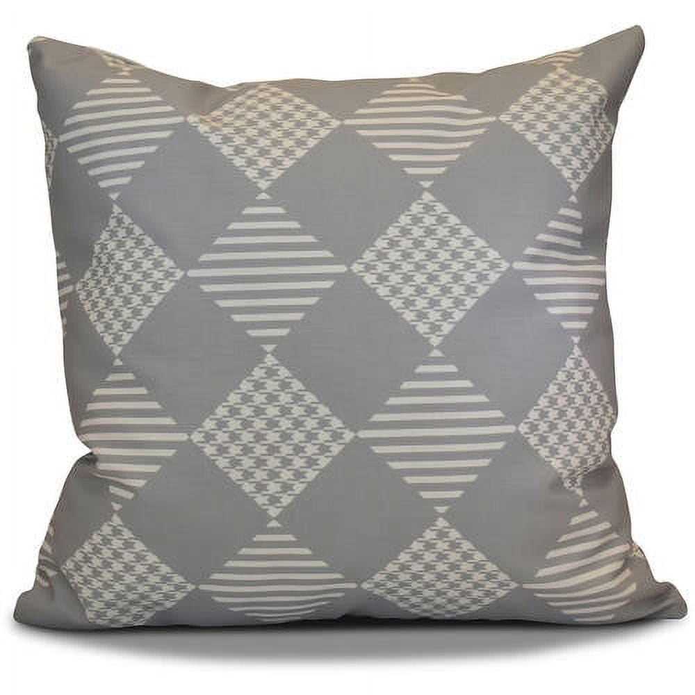 Simply Daisy Check It Twice Geometric Print Outdoor Pillow