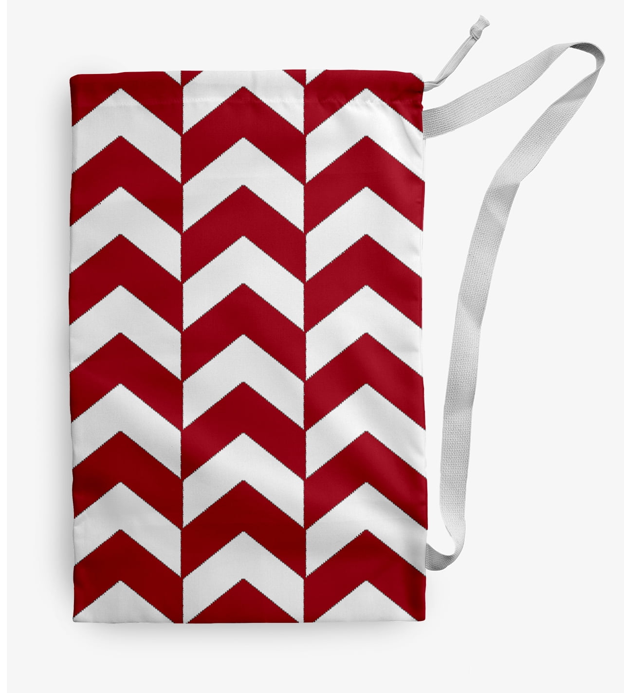 Simply Daisy Chev Offset 28 x 36 in Red Laundry Bag