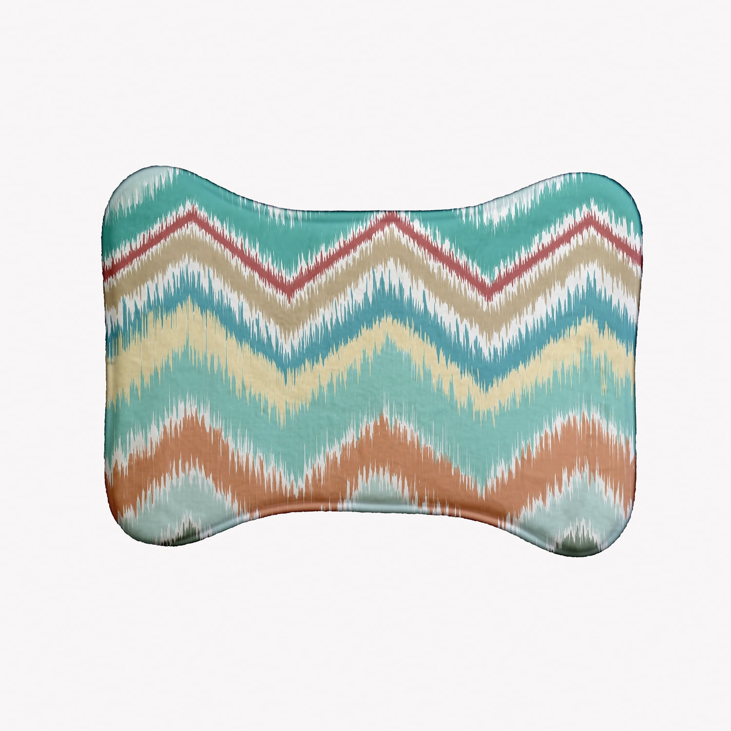 Simply Daisy Chevron Rug Bone Shape Pet Feeding Mat for Dogs
