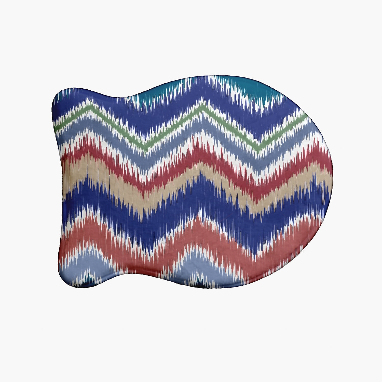 Simply Daisy Chevron Rug Fish Shape Pet Feeding Mat for Cats