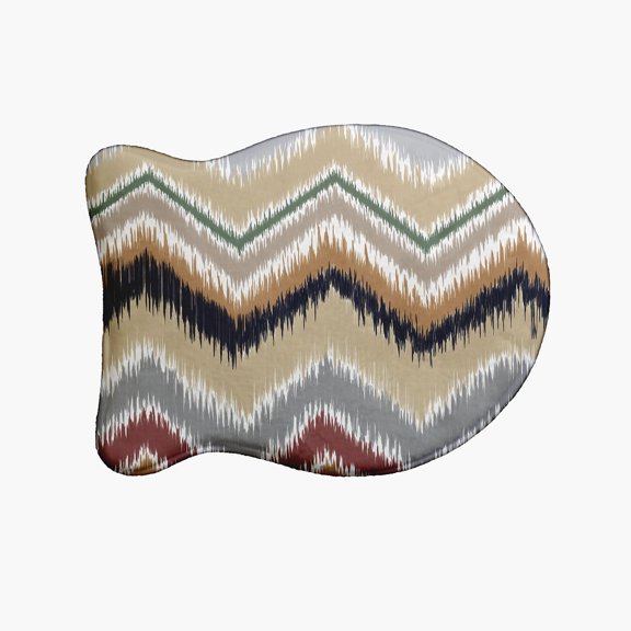 Simply Daisy Chevron Rug Fish Shape Pet Feeding Mat for Cats