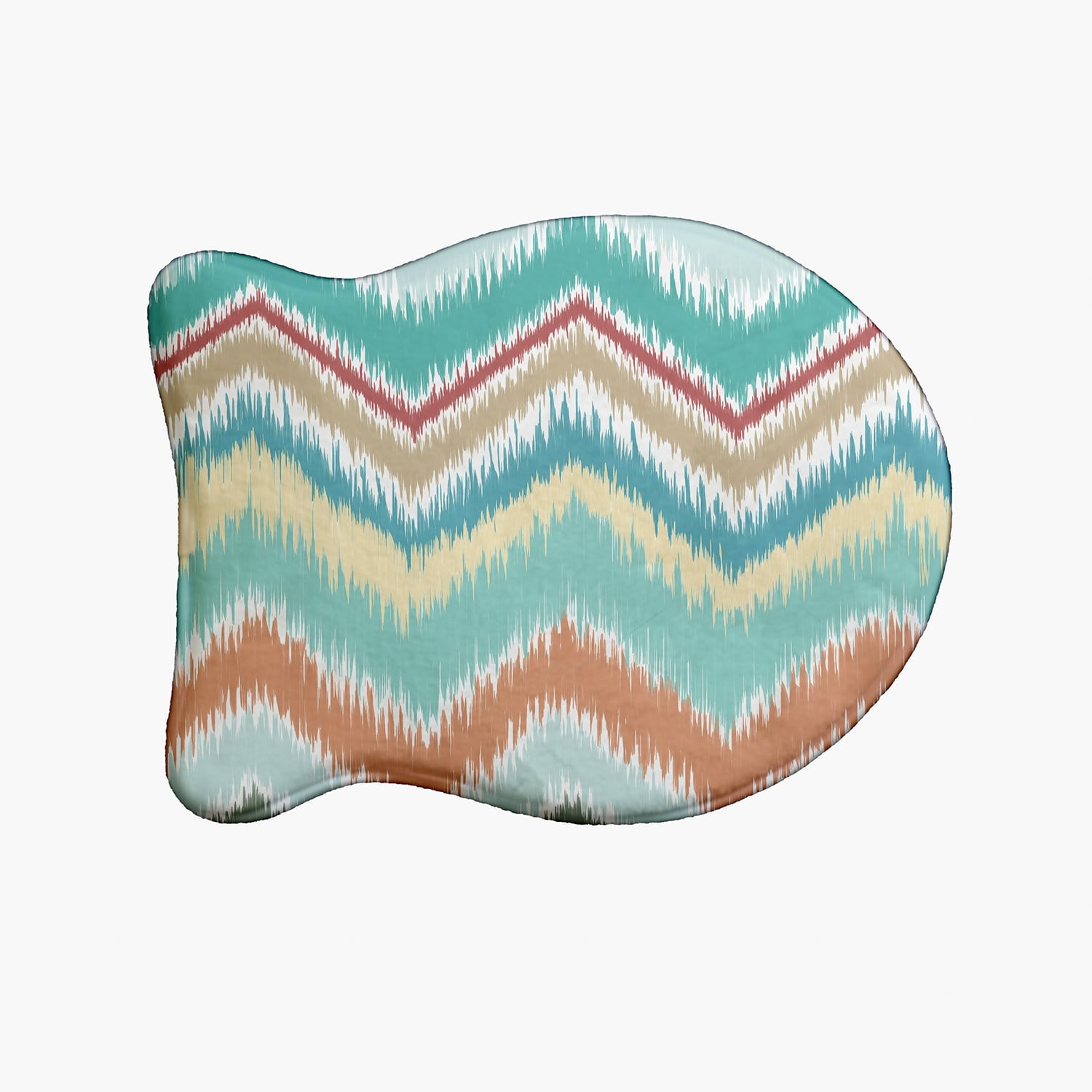 Simply Daisy Chevron Rug Fish Shape Pet Feeding Mat for Cats