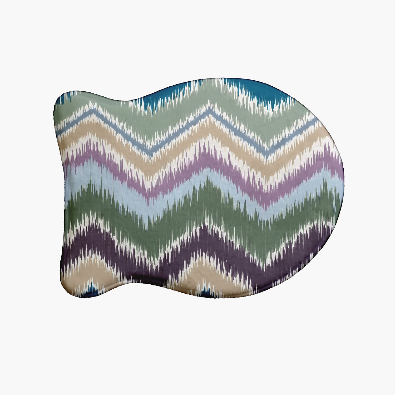 Simply Daisy Chevron Rug Fish Shape Pet Feeding Mat for Cats