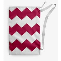 Simply Daisy Chevron Stripe 18 x 29 in Fuchsia Laundry Bag