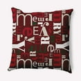 thumbnail image 1 of Simply Daisy Christmas Burgandy Colored Crazy Merry Christmas Soft Spun Polyester Decorative Throw Pillow, 26" x 26", 1 of 4