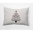 thumbnail image 1 of Simply Daisy Christmas Green Colored Beach Tree Christmas Soft Spun Polyester Indoor/Outdoor Throw Pillow, 14" x 20", 1 of 3