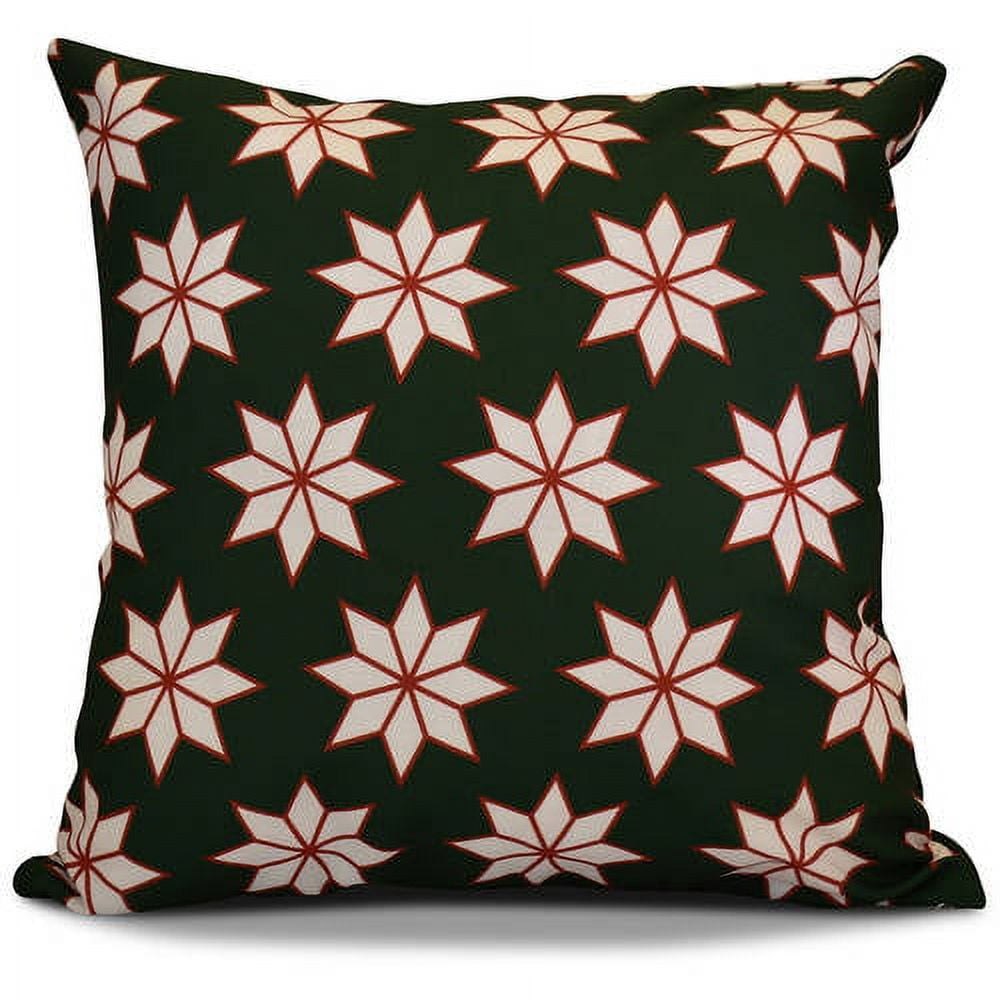 Simply Daisy Christmas Stars 1 Geometric Print Outdoor Pillow