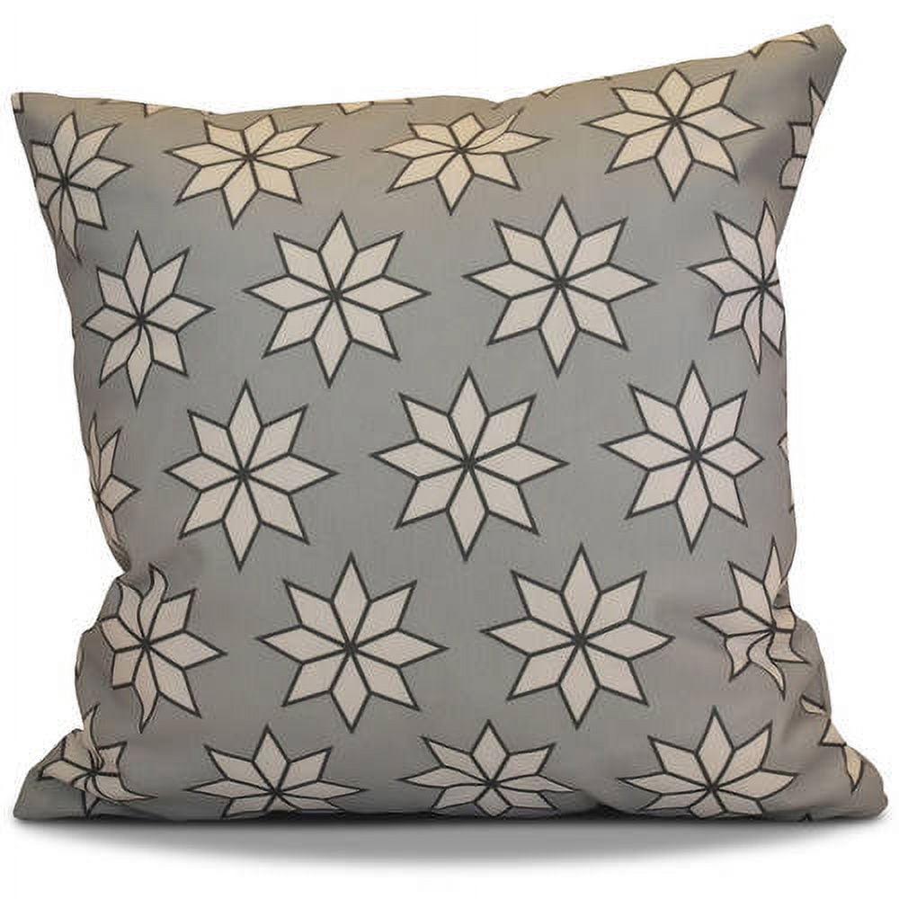 Simply Daisy Christmas Stars 1 Geometric Print Outdoor Pillow