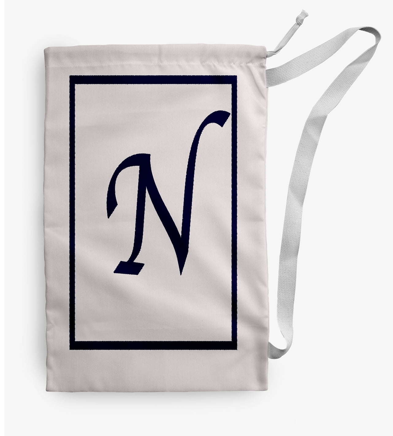 Simply Daisy Classic Monogram 18 x 29 inch N Laundry Bag