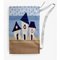 thumbnail image 1 of Simply Daisy Coastal Houses 28 x 36 in Blue Laundry Bag, 1 of 3