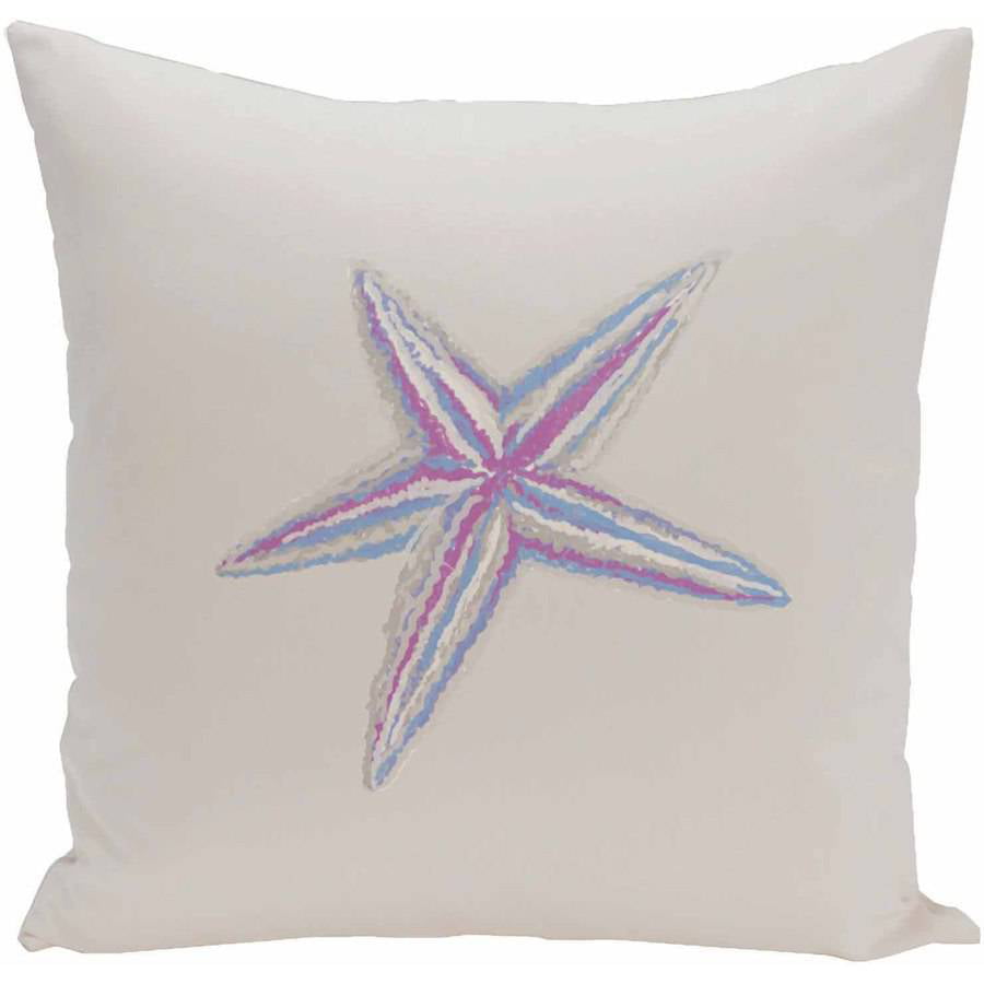 Simply Daisy Coastal Print Decorative Pillow, 16