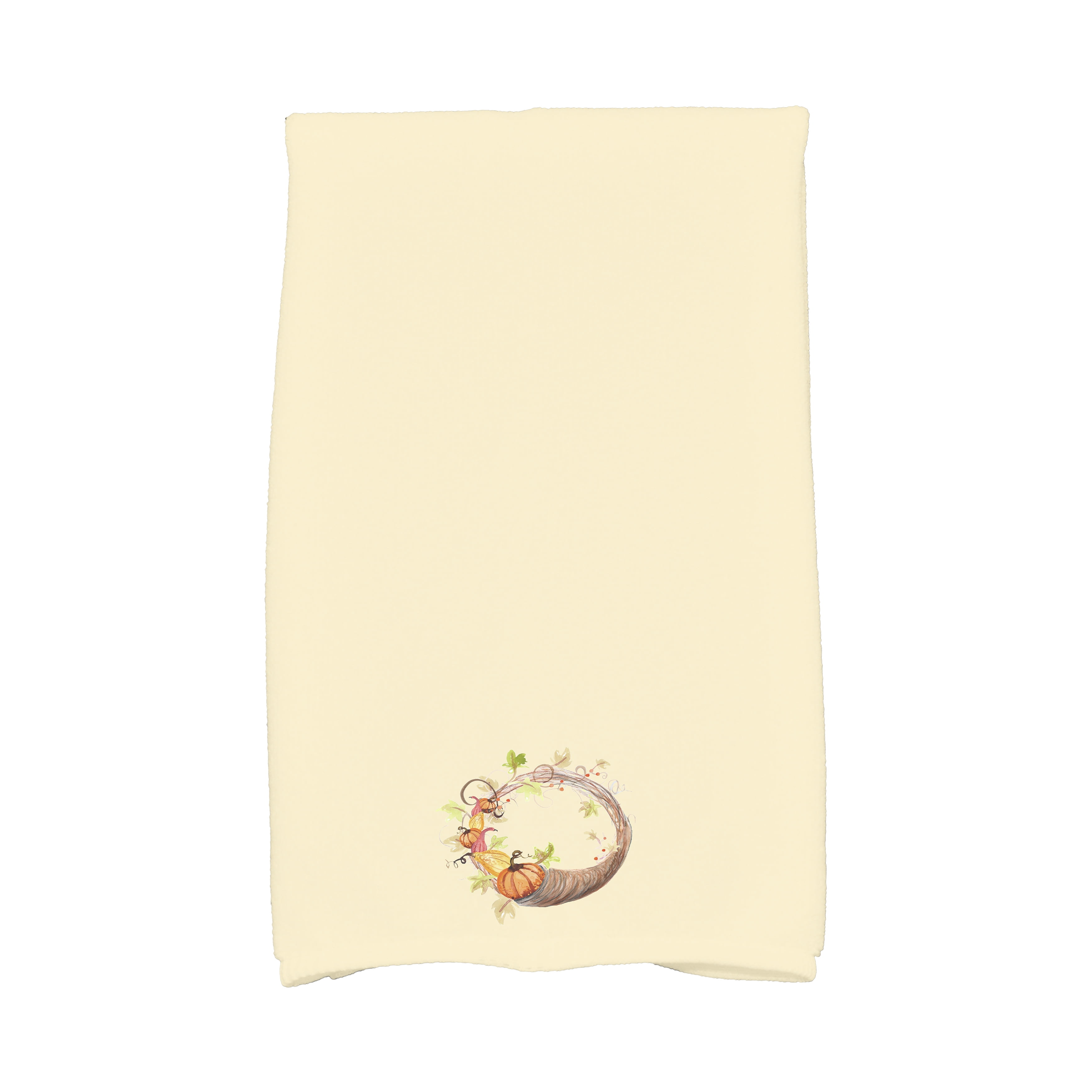 Simply Daisy Cornicopia Wreath 16 x 25 Inch Light yellow Fall Print Kitchen Towel