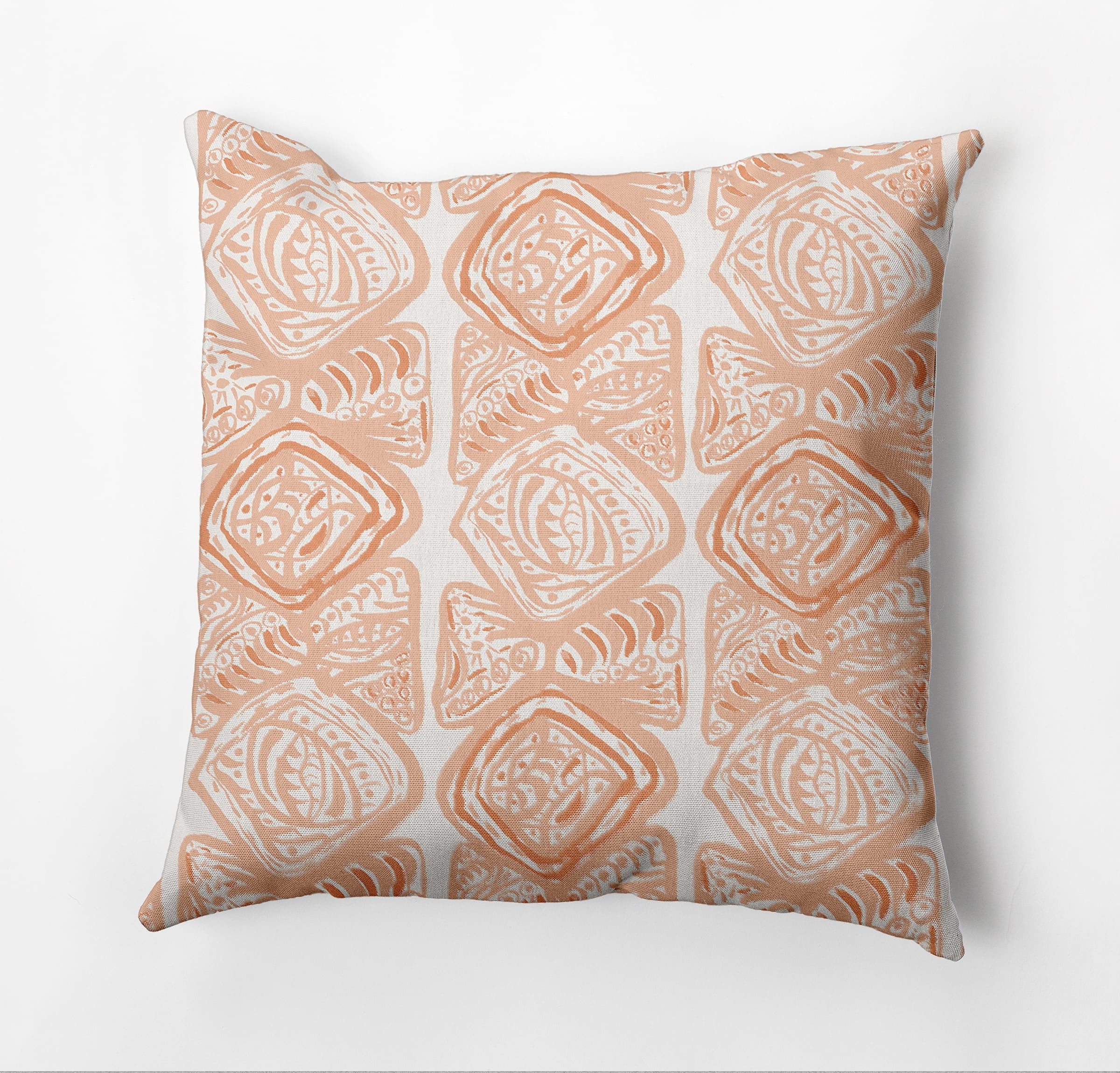Simply Daisy Cowry Cluster Outdoor Pillow, Orange, 18 in x 18 in