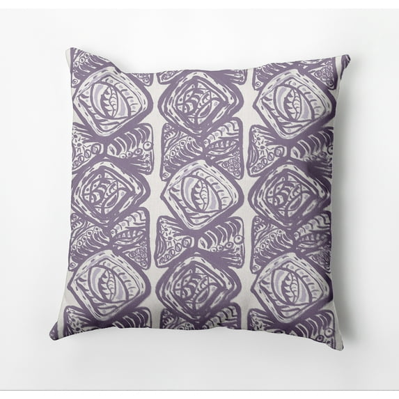 Simply Daisy Cowry Cluster Outdoor Pillow, Purple/White, 14 in x 20 in