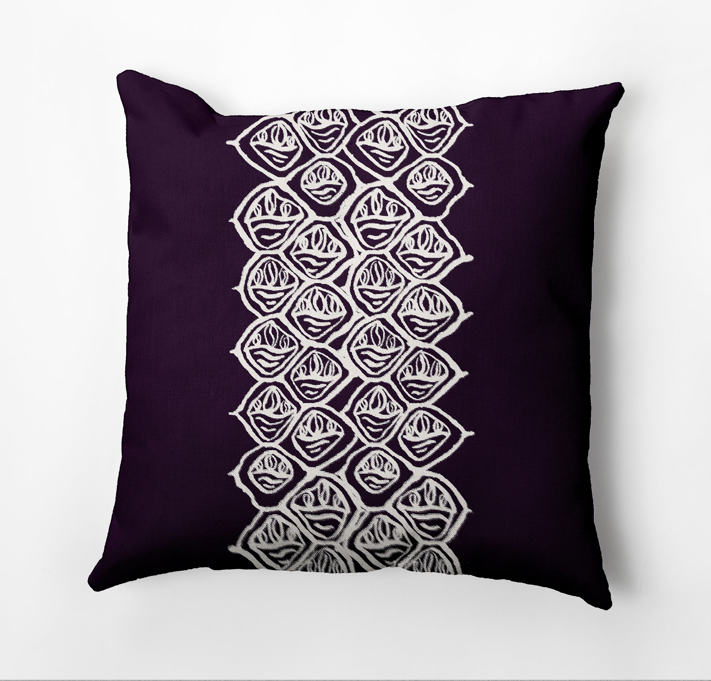 Simply Daisy Cowry Stack Outdoor Pillow, Purple/White, 14 in x 20 in