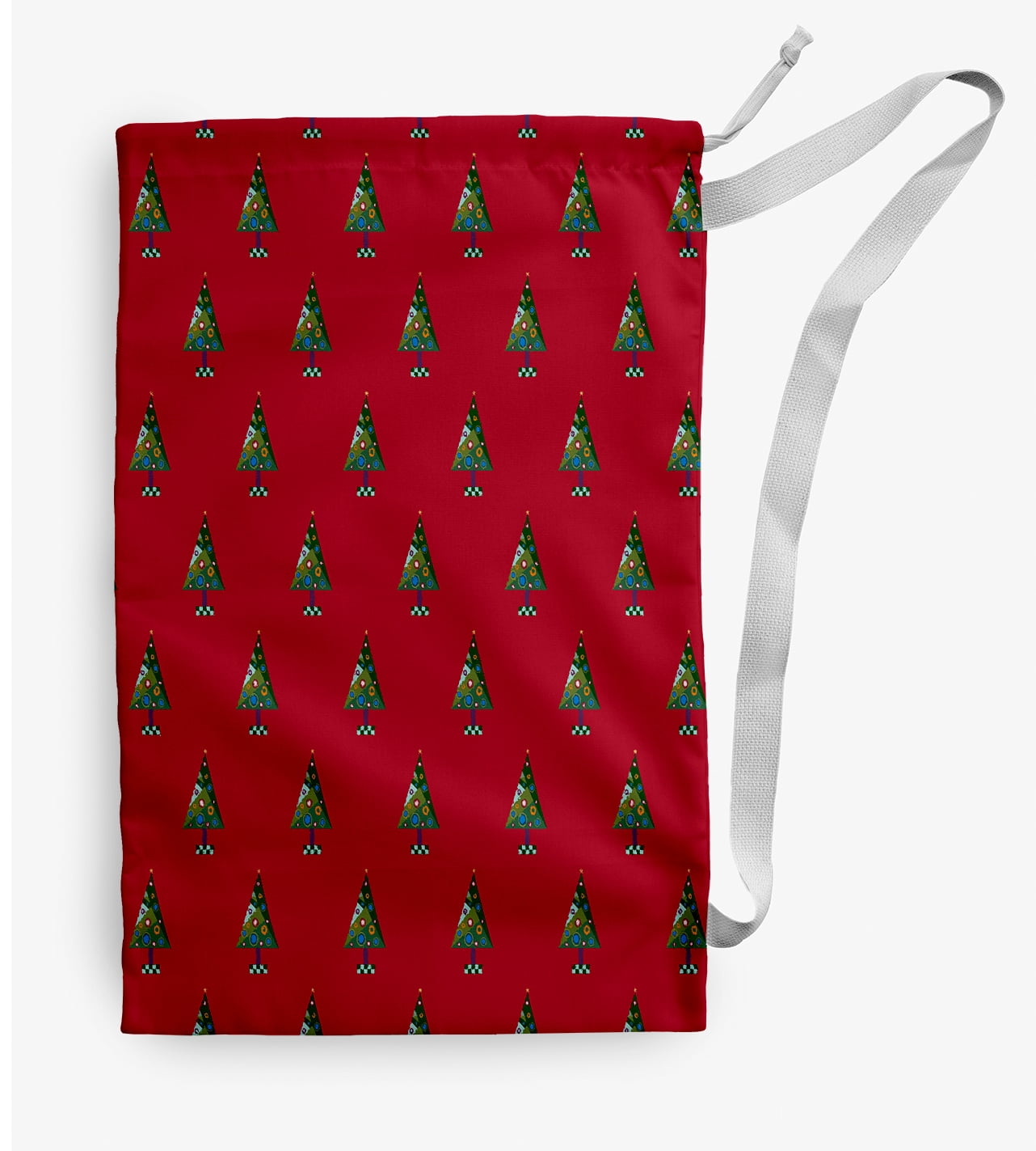 Simply Daisy Crazy Christmas 28 x 36 in Red Laundry Bag