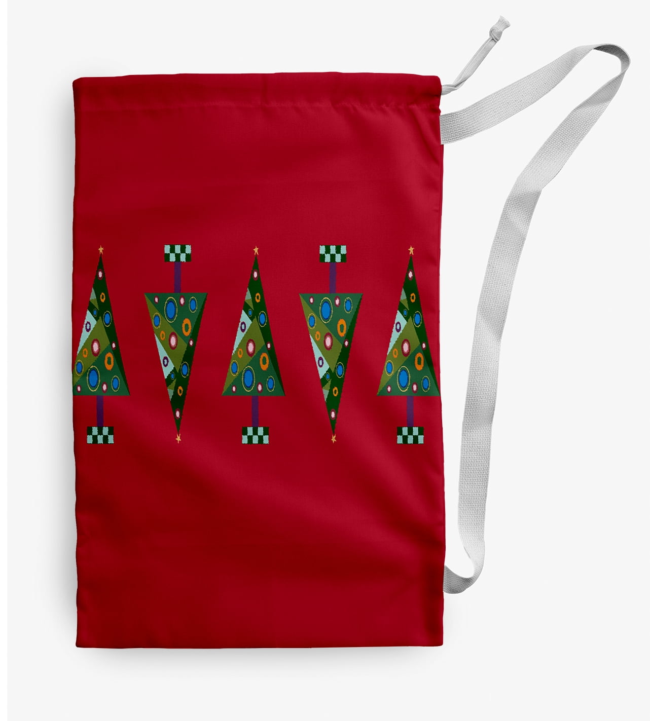 Simply Daisy Crazy Christmas 28 x 36 in Red Laundry Bag