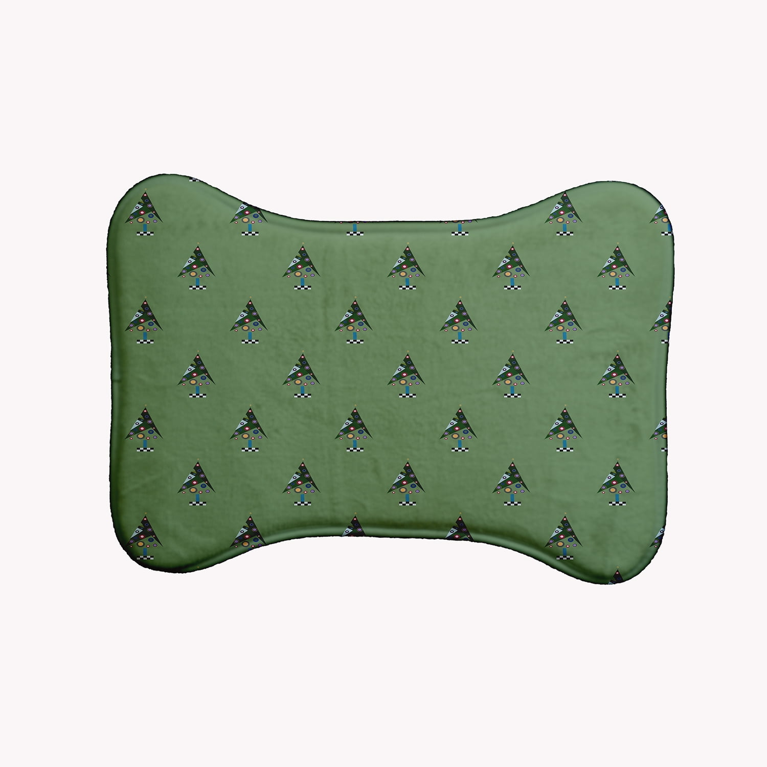 Simply Daisy Crazy Christmas Bone Shape Pet Feeding Mat for Dogs