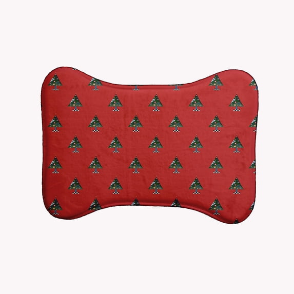 Simply Daisy Crazy Christmas Bone Shape Pet Feeding Mat for Dogs