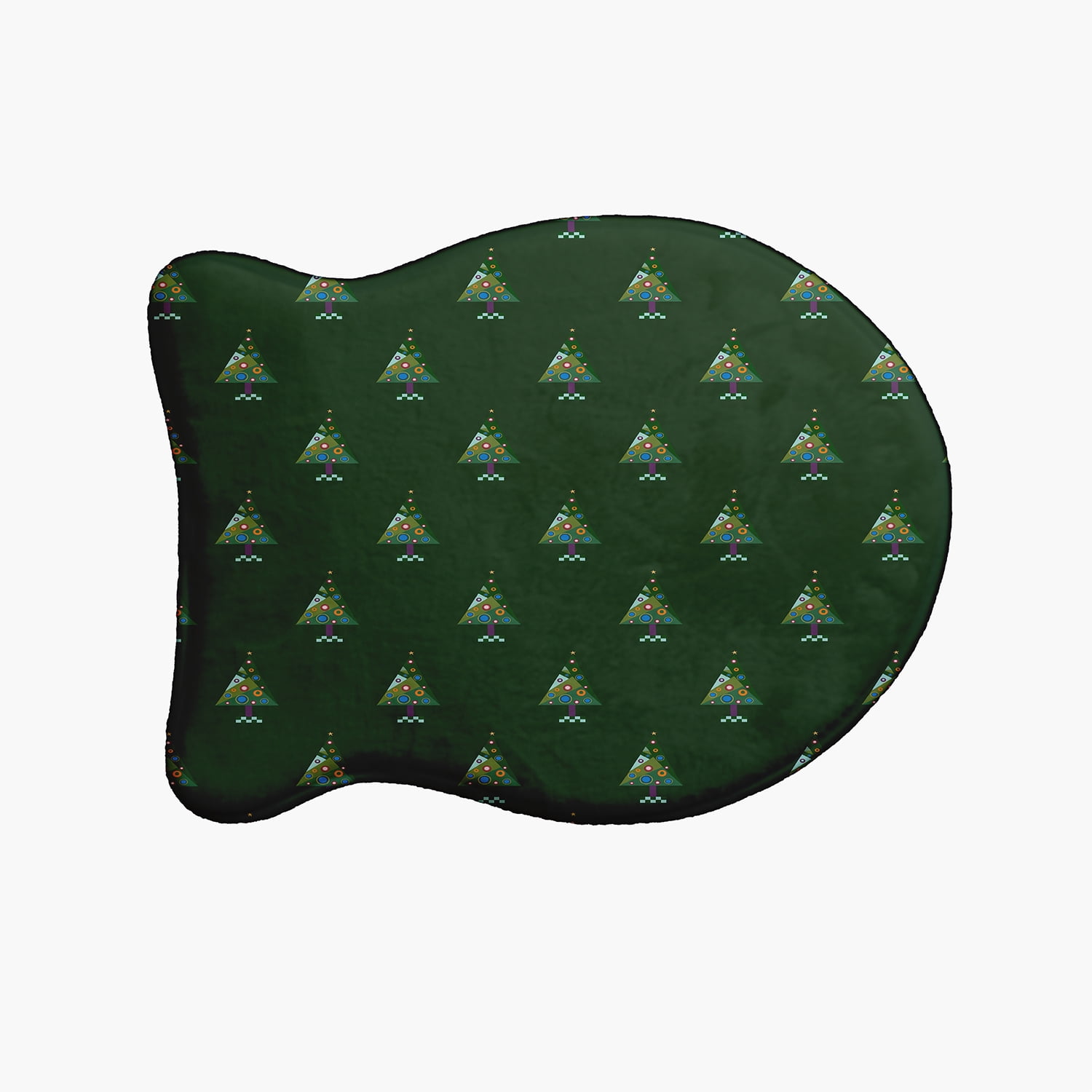 Simply Daisy Crazy Christmas Fish Shape Pet Feeding Mat for Cats