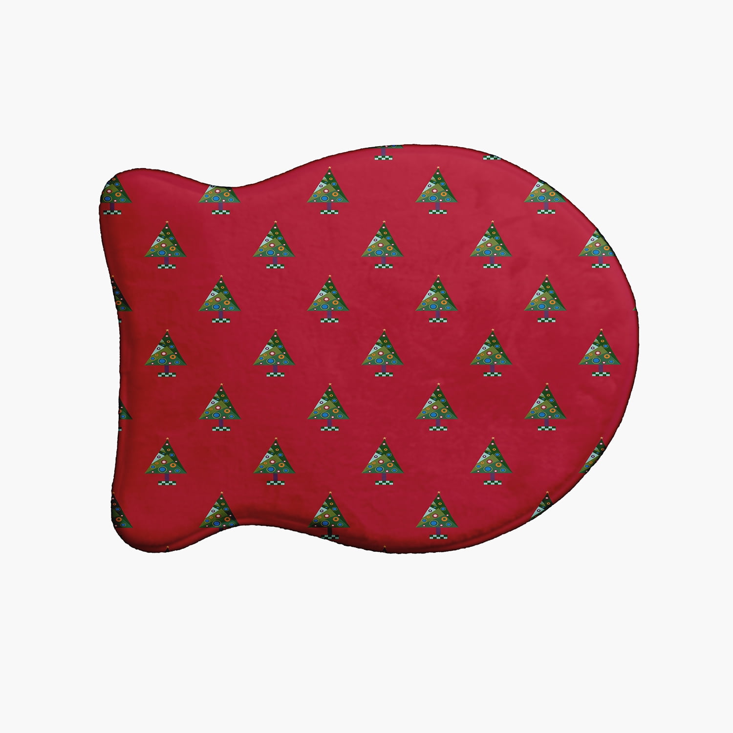 Simply Daisy Crazy Christmas Fish Shape Pet Feeding Mat for Cats