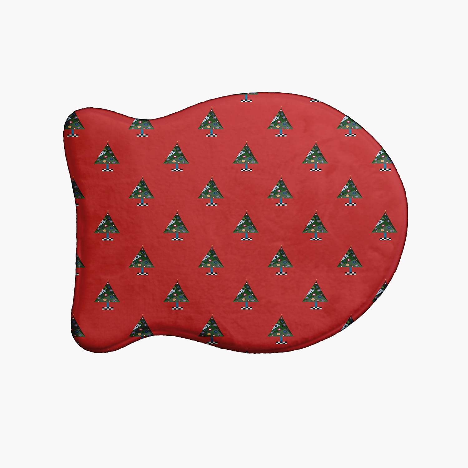 Simply Daisy Crazy Christmas Fish Shape Pet Feeding Mat for Cats