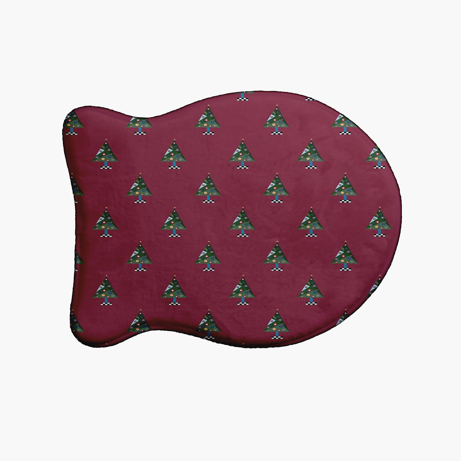 Simply Daisy Crazy Christmas Fish Shape Pet Feeding Mat for Cats