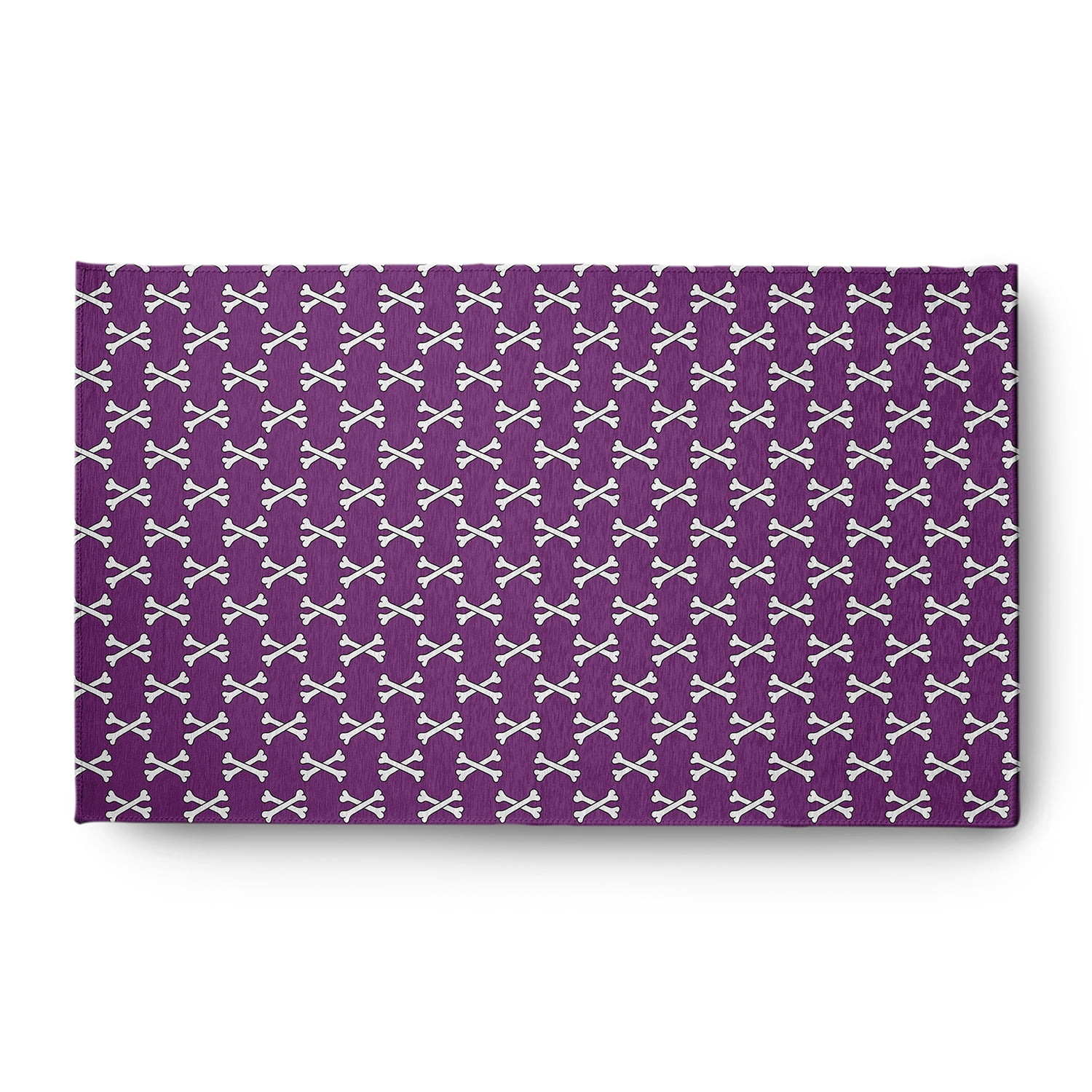 Simply Daisy Cross Bones Amethyst Halloween Chenille Area Rug, 3' x 5'