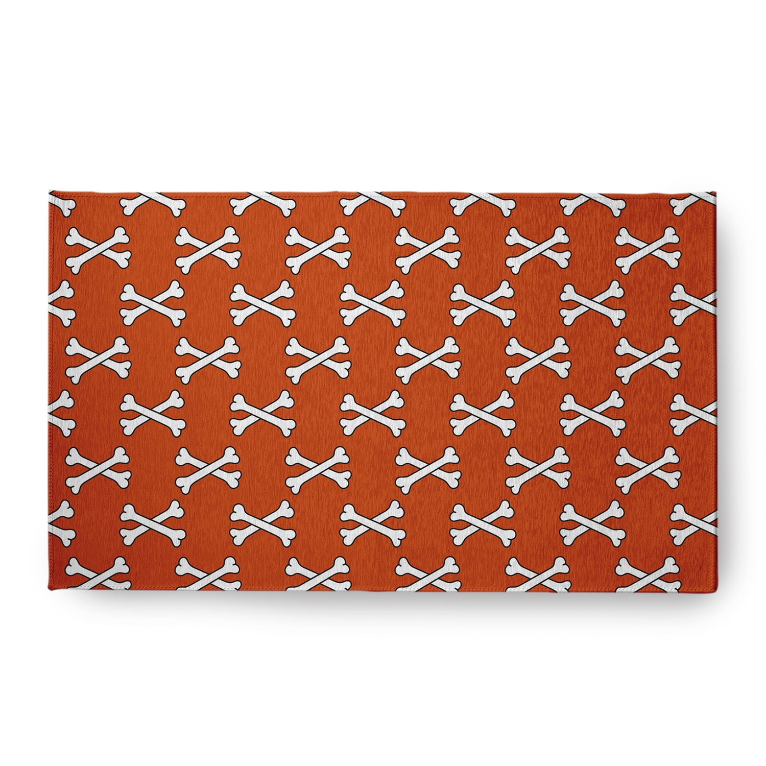 Simply Daisy Cross Bones Sienna Halloween Chenille Area Rug, 18" x 30"
