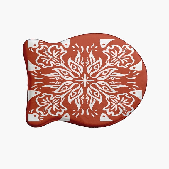 Simply Daisy Cuban Tile Fish Shape Pet Feeding Mat for Cats