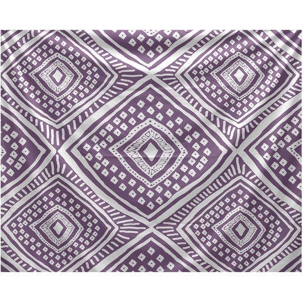 Purple Striped Polyester Square Throw Pillow 18" x 18"