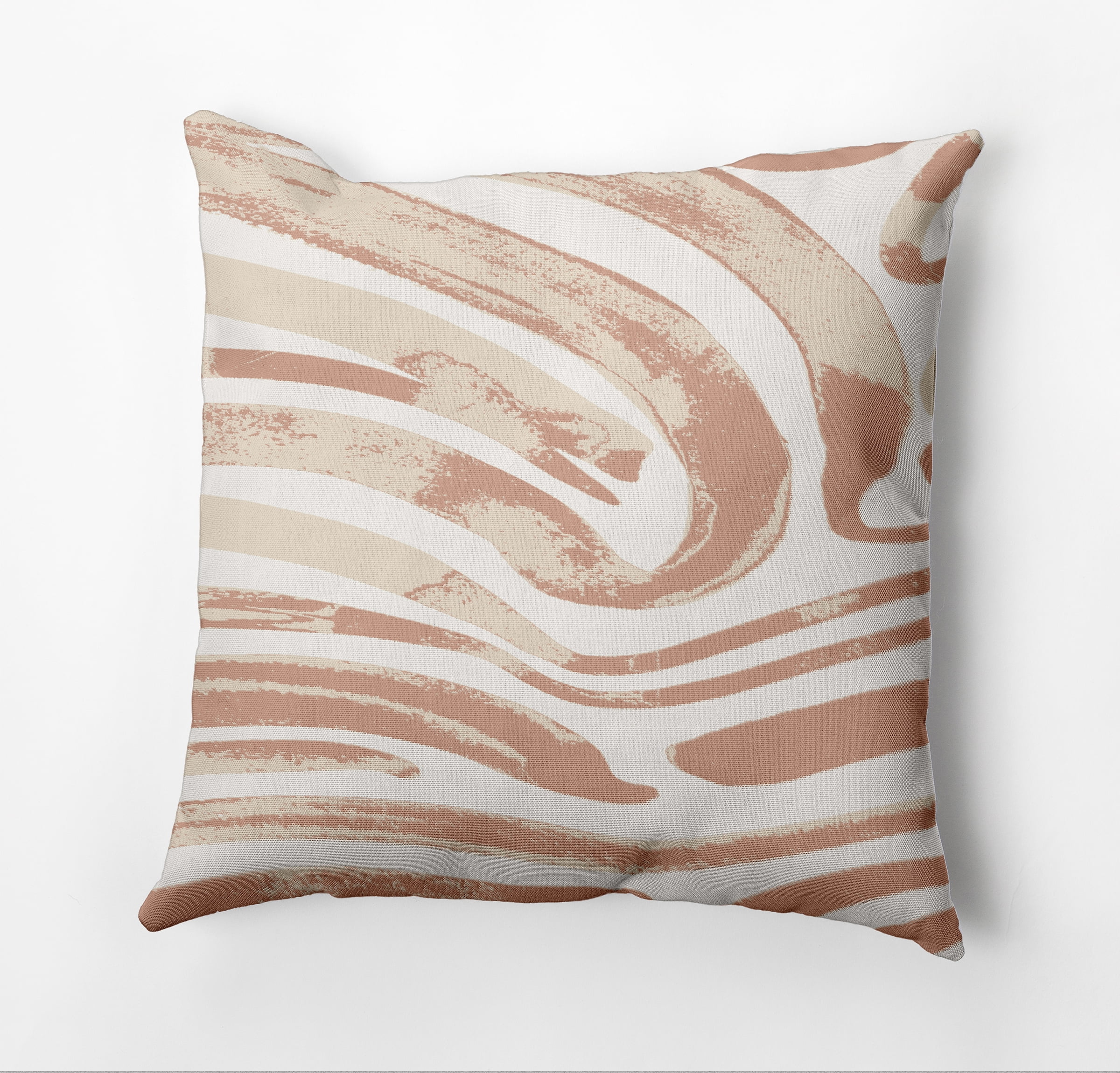 20" x 20" Orange and White Zebra Print Throw Pillow