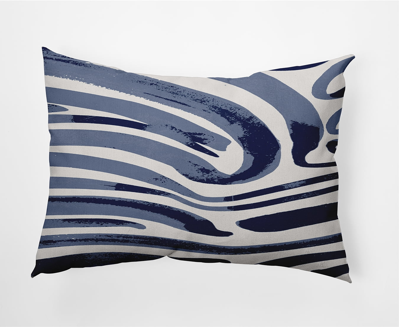 Simply Daisy Dazzling Zebra Outdoor Pillow, Blue/White, 14 in x 20 in