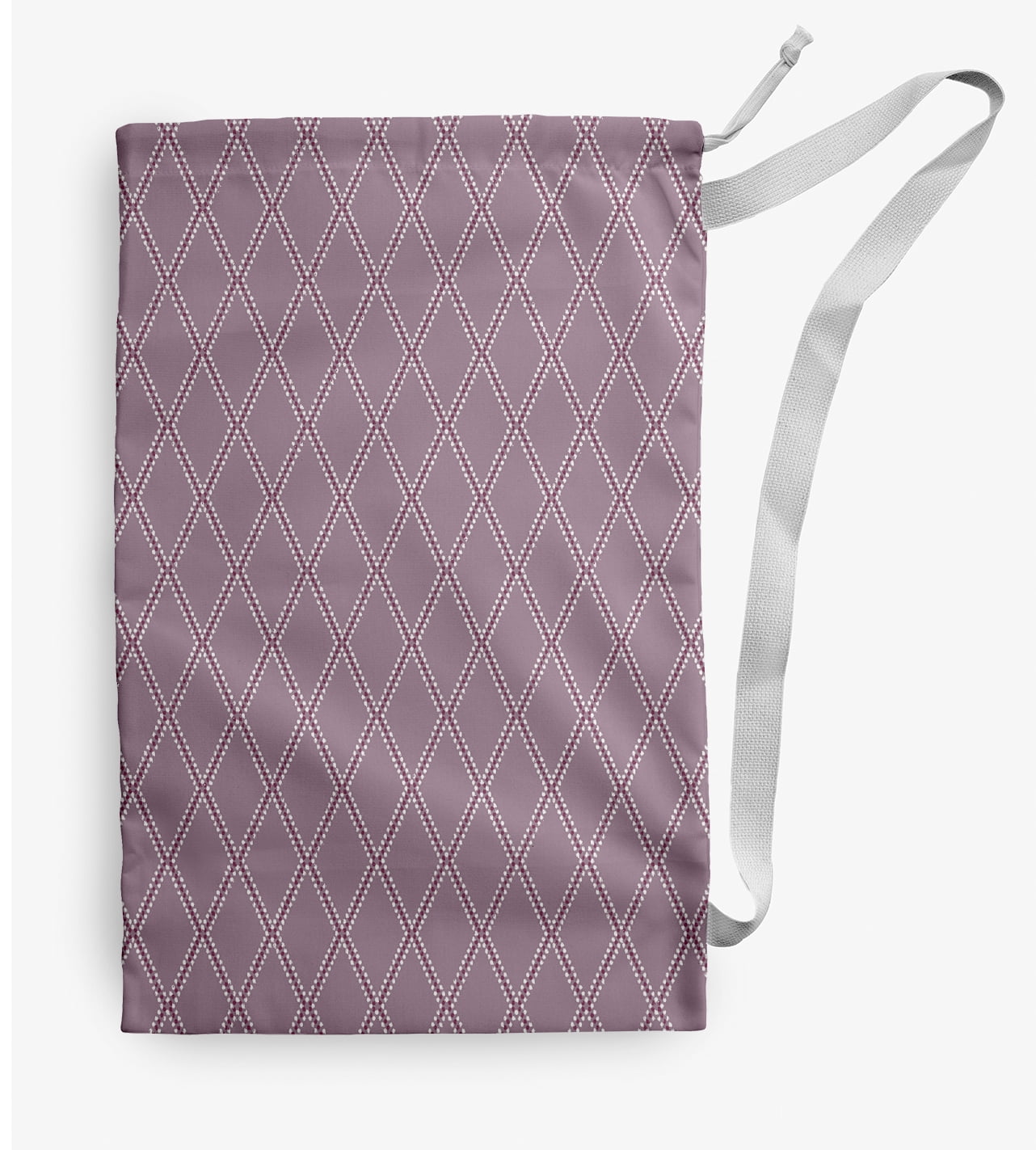 Simply Daisy Diamond Dots 18 x 29 in Purple Laundry Bag