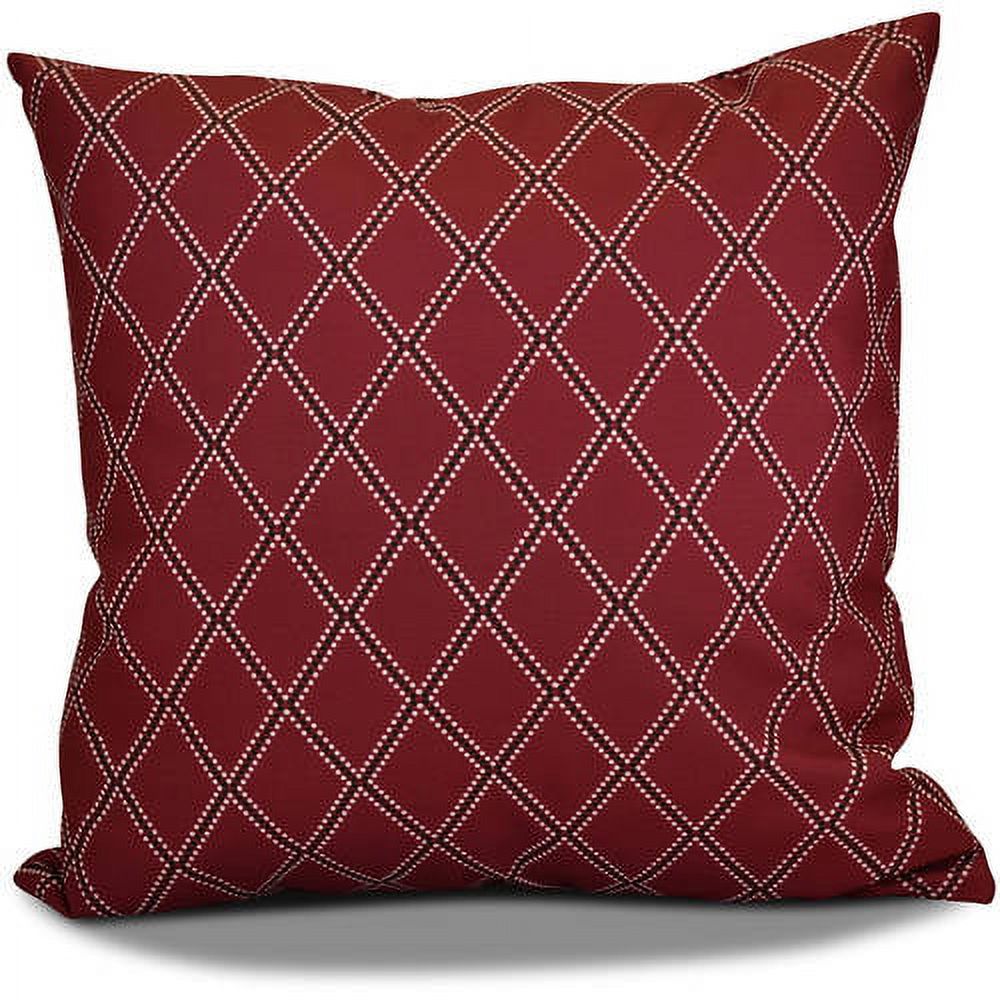 Simply Daisy Diamond Dots Geometric Print Outdoor Pillow