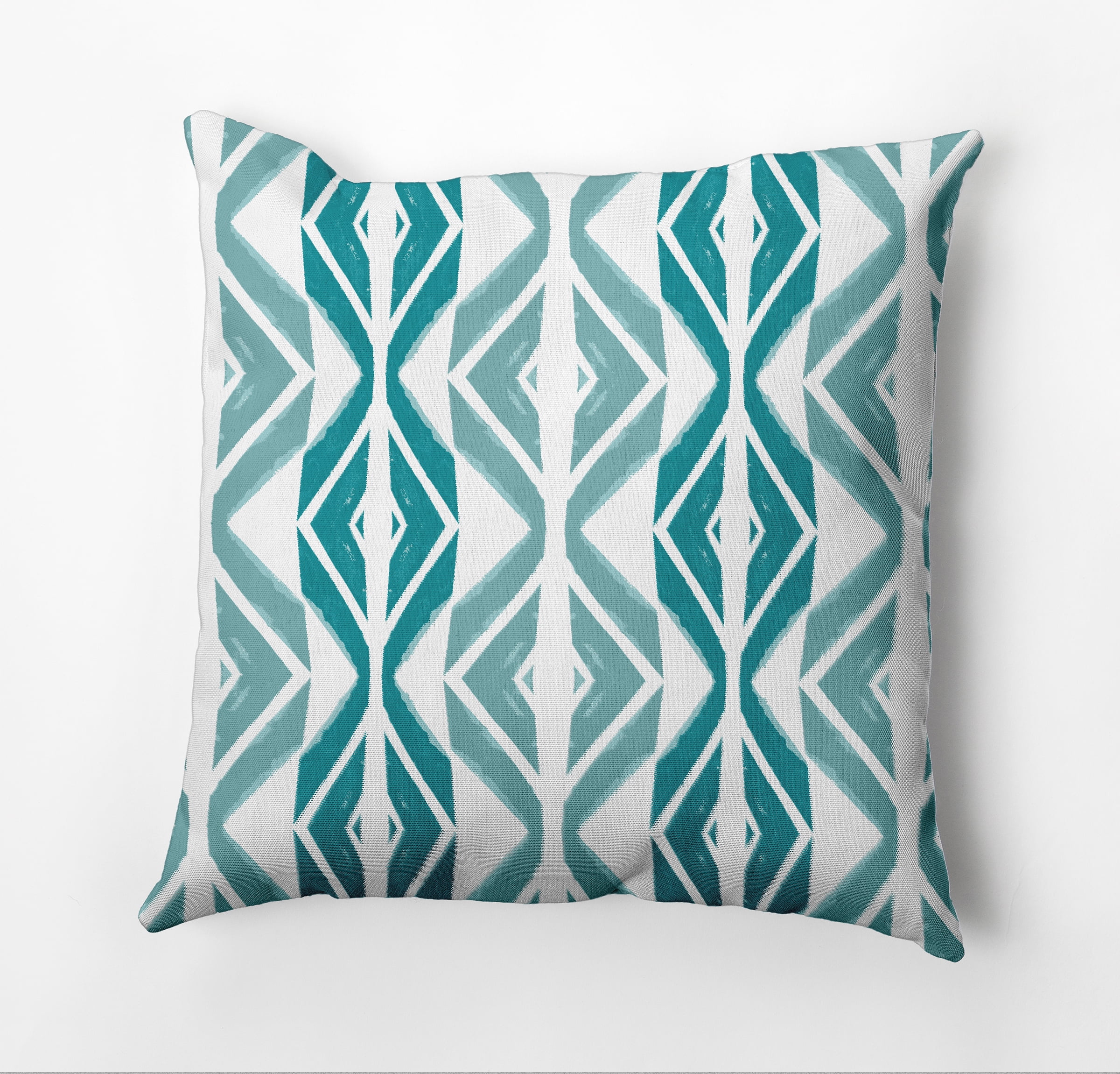 Simply Daisy Diamond Graffiti Decorative Throw Pillow, Blue/Green/White, 16 in x 16 in