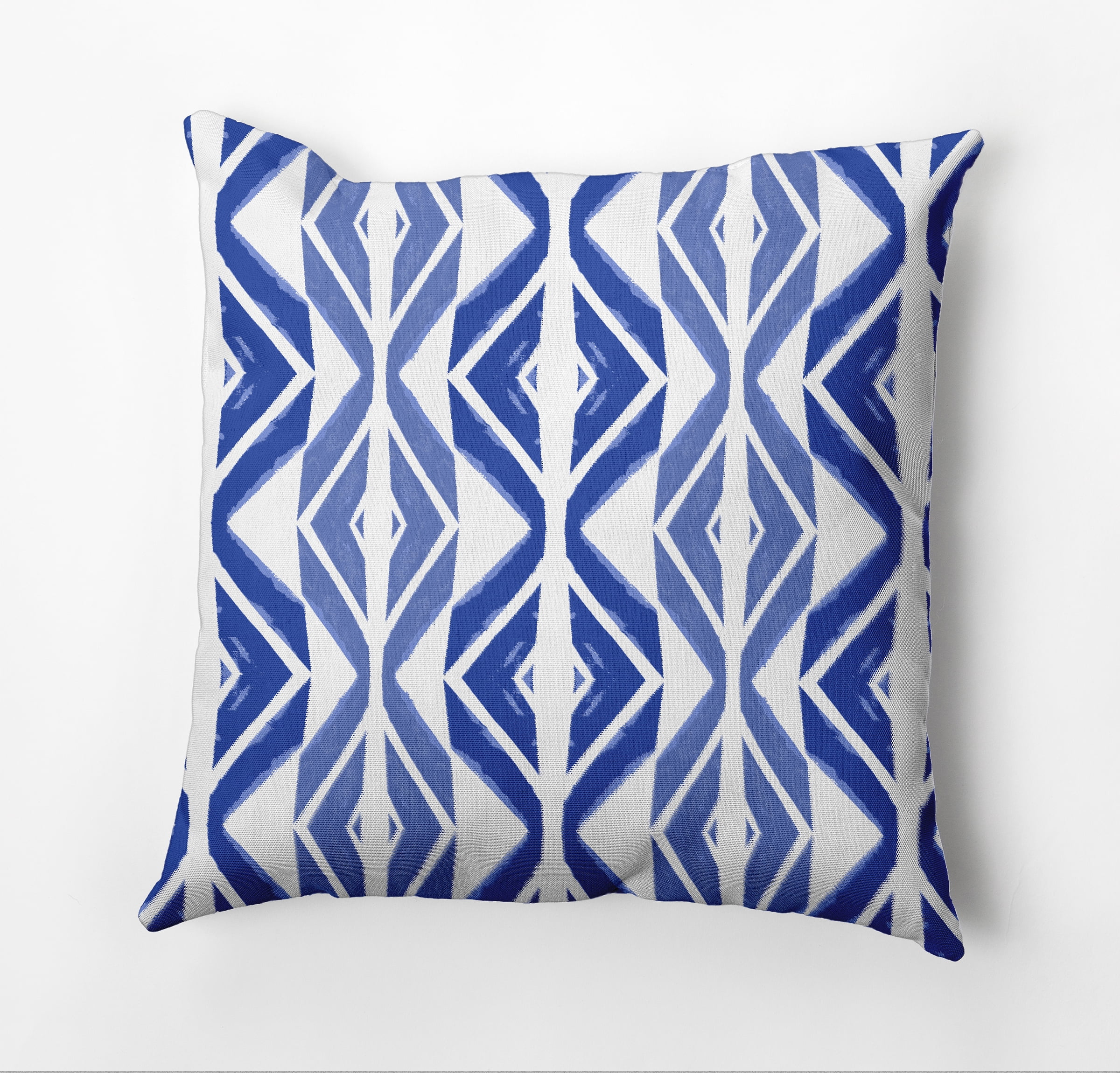Simply Daisy Diamond Graffiti Decorative Throw Pillow, Blue/White, 18 in x 18 in