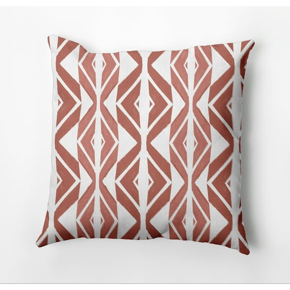 Simply Daisy Diamond Graffiti Decorative Throw Pillow, Brown/White, 18 in x 18 in